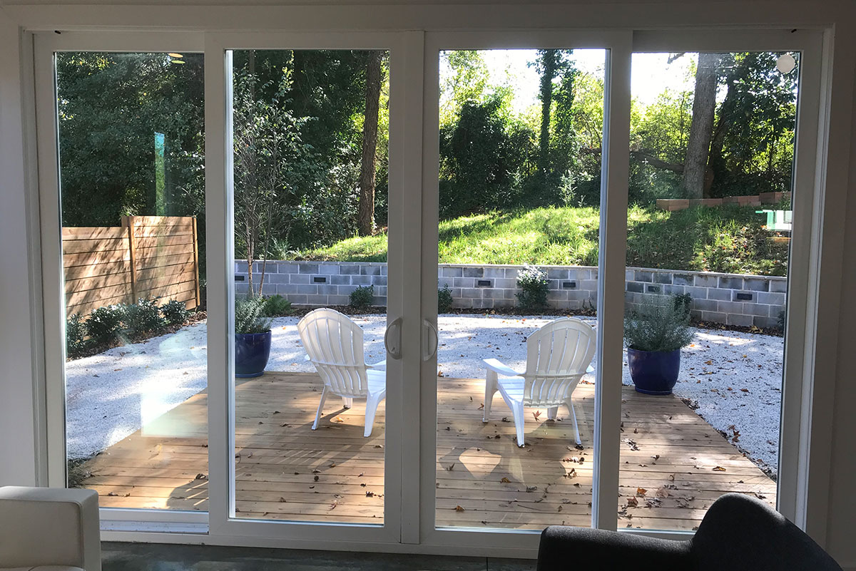 Small modern home patio